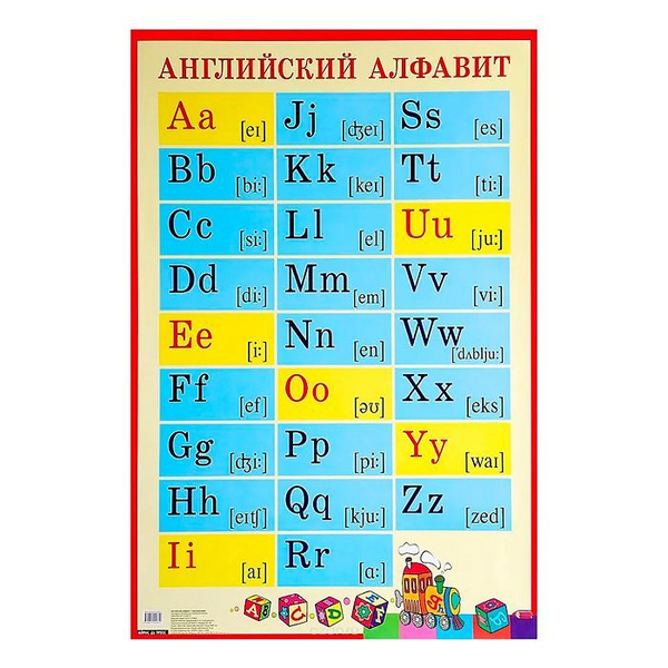 Обучающий плакат Айрис-пресс Английский алфавит с транскрипцией ...