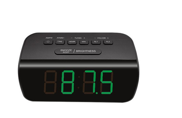 Радиочасы с будильником FM MAX CR-2921, LED-дисплей, подсветка зеленая ...