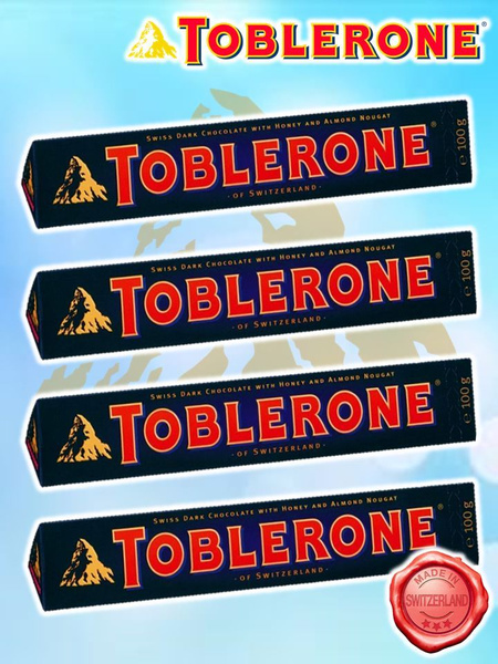 Шоколад темный Тоблерон 4 шт*100 гр (Швейцария) /Toblerone 4*100 g ...