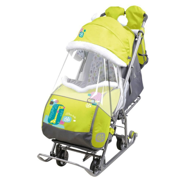 Коляска комбинированная НИКА Наши Детки 5-1/7 лимонный жираф - купить с ...