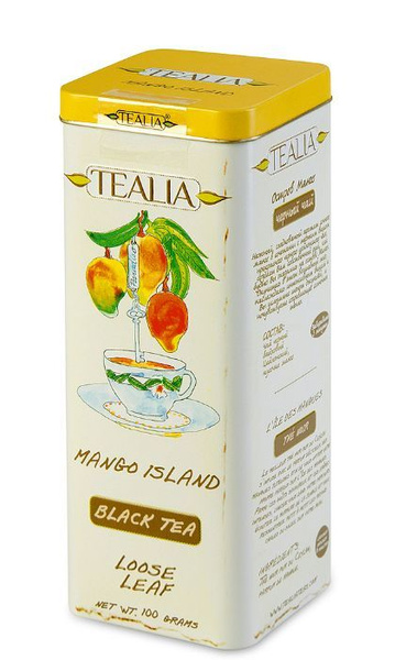 Чай черный TeaLia Mango Island листовой 100гр ж/б Шри-Ланка - купить с ...