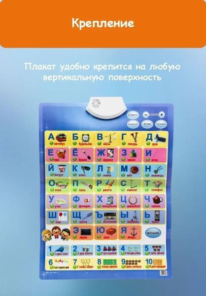 Интерактивный электронный плакат для обучения с буквами и цифрами ...