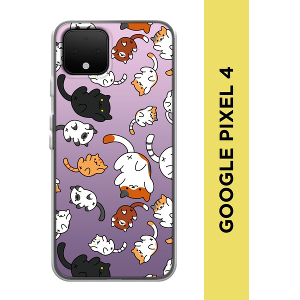 Силиконовый чехол на Google Pixel 4 / Гугл Пиксель 4 "Котопад" - купить ...