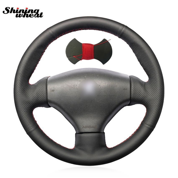 Оплетки и ручки на руль Оплетка на руль , сшитый вручную Peugeot 206 ...