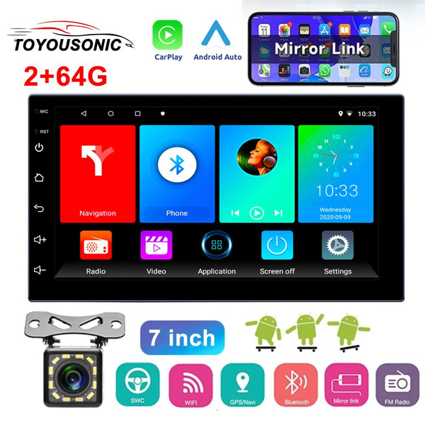 TOYOUSONIC Автомагнитола, диагональ: 7", 2 DIN, 2ГБ/64ГБ купить на OZON ...