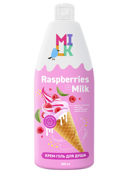 Milk Крем гель для душа Молоко и малина, 800мл - купить с доставкой по ...