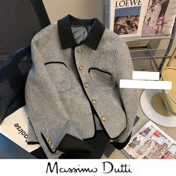 Куртка Женский Massimo Dutti серый Твид, размер 44, 46 Демисезон Китай ...