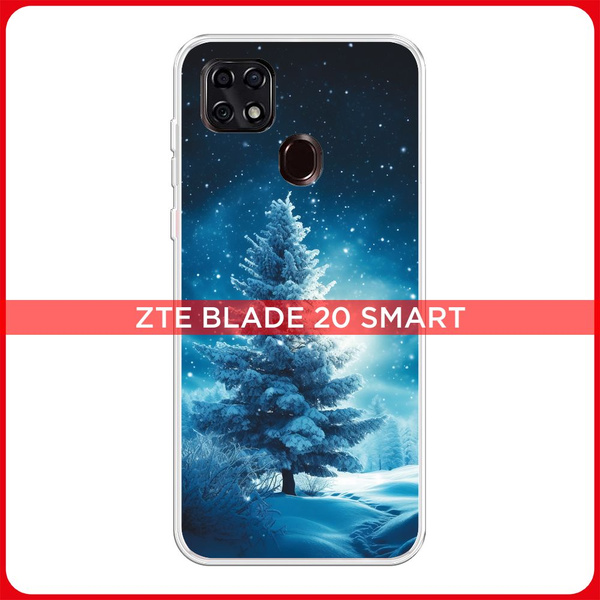 Силиконовый чехол на ZTE Blade 20 Smart / ЗТЕ Блэйд 20 Smart Зимняя ...