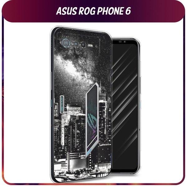 Силиконовый чехол на Asus ROG Phone 6 / Асус Рог Фон 6 "Ночной Нью-Йорк ...
