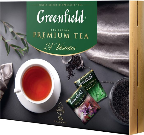Подарочный набор Greenfield Premium Tea Collection, 24 вида, 96 шт ...