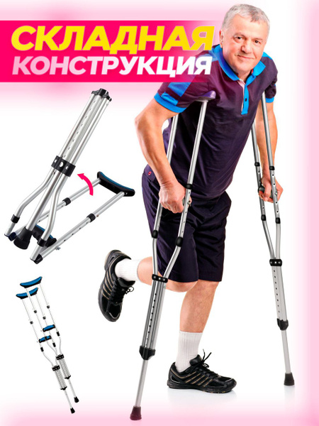 Костыли для взрослых, пожилых, инвалидов, подмышечные - купить с ...