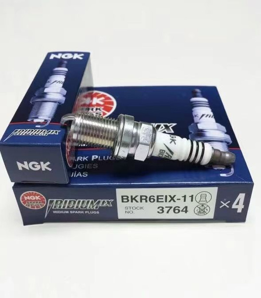 NGK Свеча зажигания арт. NGK 3764 BKR6EIX-11, 4 шт. купить на OZON по ...