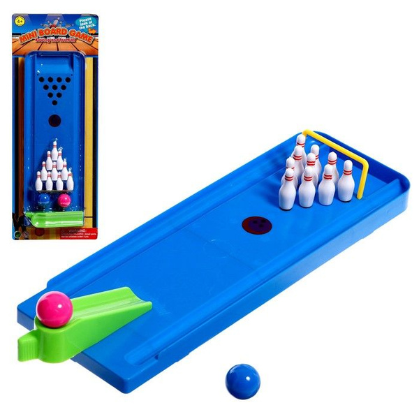 Детская настольная игра "Боулинг Мини 2", пальчиковый с дорожкой, на ...