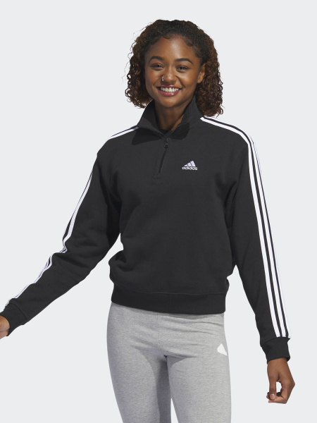 Толстовка adidas W 3S Ft Qz - купить с доставкой по выгодным ценам в ...