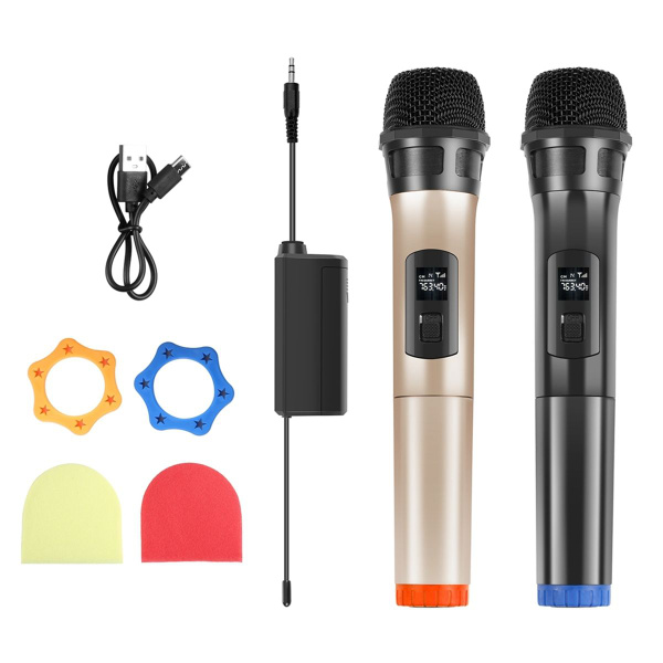 Динамический микрофон UHF Wirel Drag Two со светодиодным экраном ...