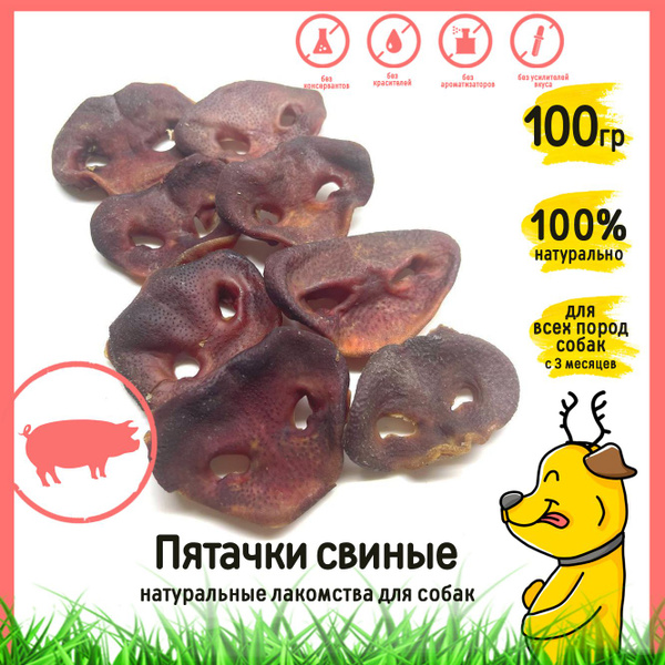 Лакомство для собак Пятачки свиные 100гр - купить с доставкой по ...