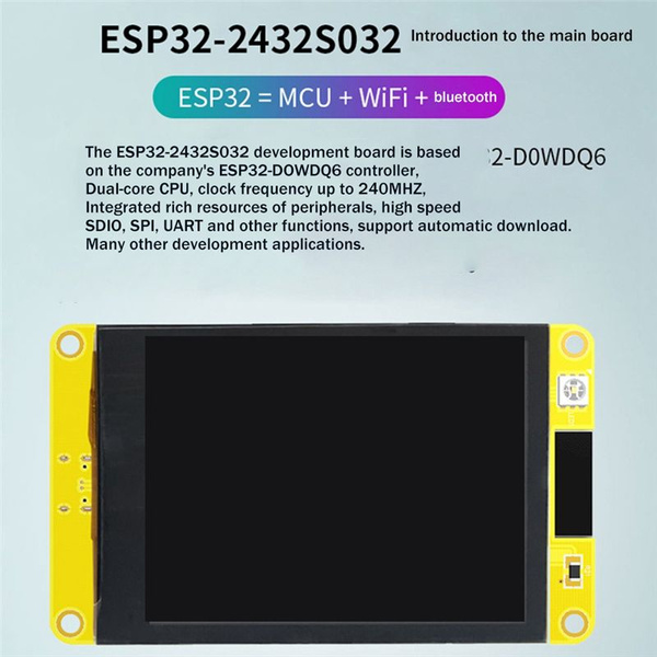 ESP32 3,2-дюймовый резистивный сенсорный экран макетная плата LVGL WIFI ...