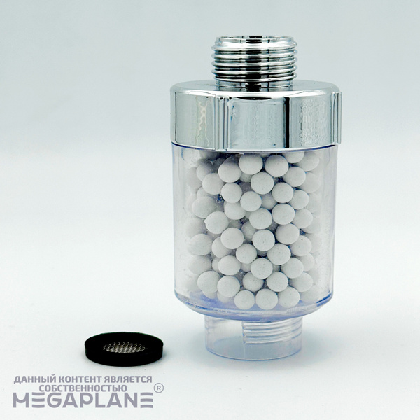 Мини фильтр для душа, смягчение воды, керамические шарики, прозрачный ...