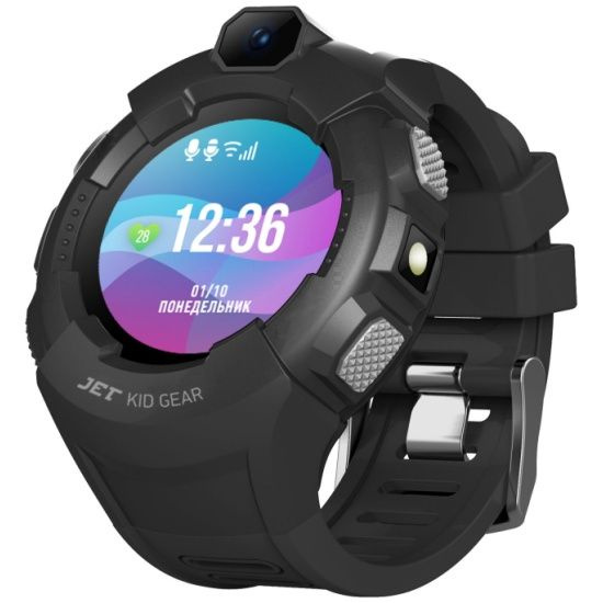 Купить смарт-часы Jet Детские Часы Kid Gear Black/Grey - купить по ...
