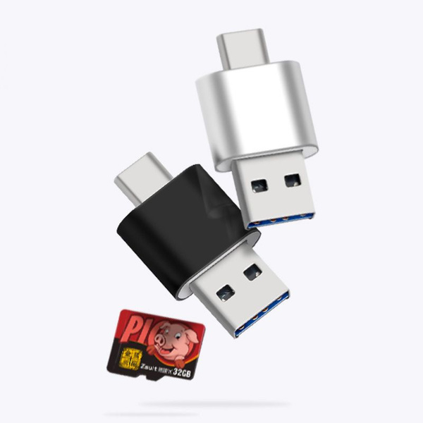 Картридер ЧЕРНЫЙ / TYPE-C / USB-MicroSD переходник - купить с доставкой ...