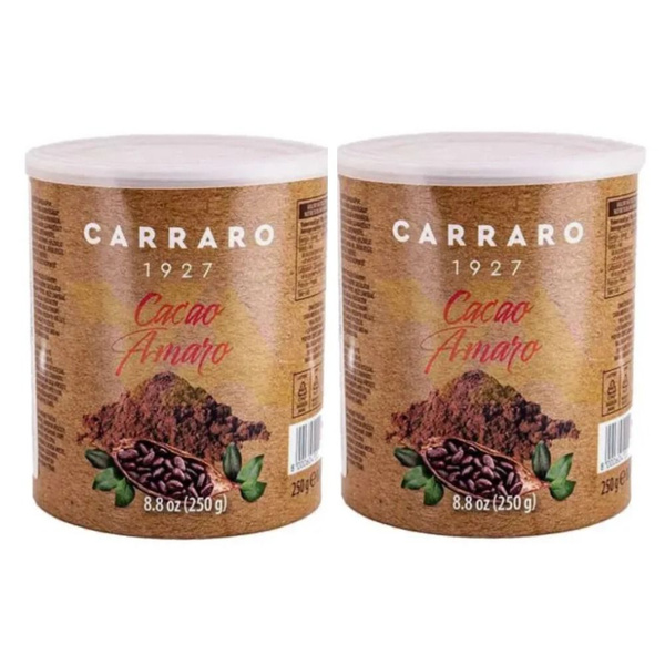 Carraro Какао Amaro, 250 г, 2 шт - купить с доставкой по выгодным ценам ...