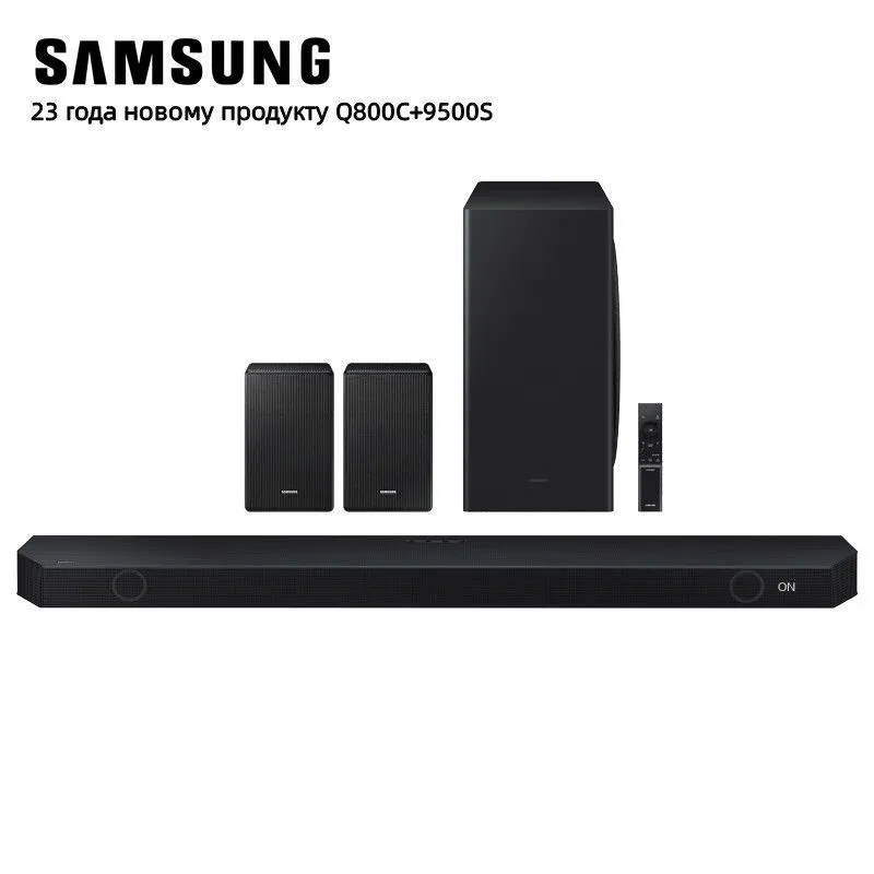 Samsung wireless Bluetooth echo wall audio HW-Q800C/XZ+9500s kit 7.1.4 каналов //Черный/23 года выпуска