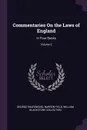 Commentaries On the Laws of England. In Four Books; Volume 2 - George Sharswood, Barron Field, William Blackstone Collection