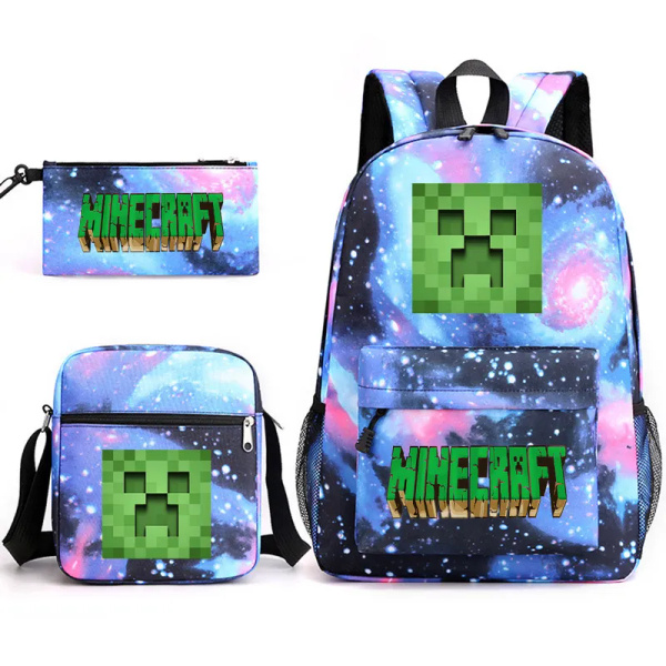 Детский рюкзак Minecraft, школьная сумка, 3 упаковки с сумкой через ...
