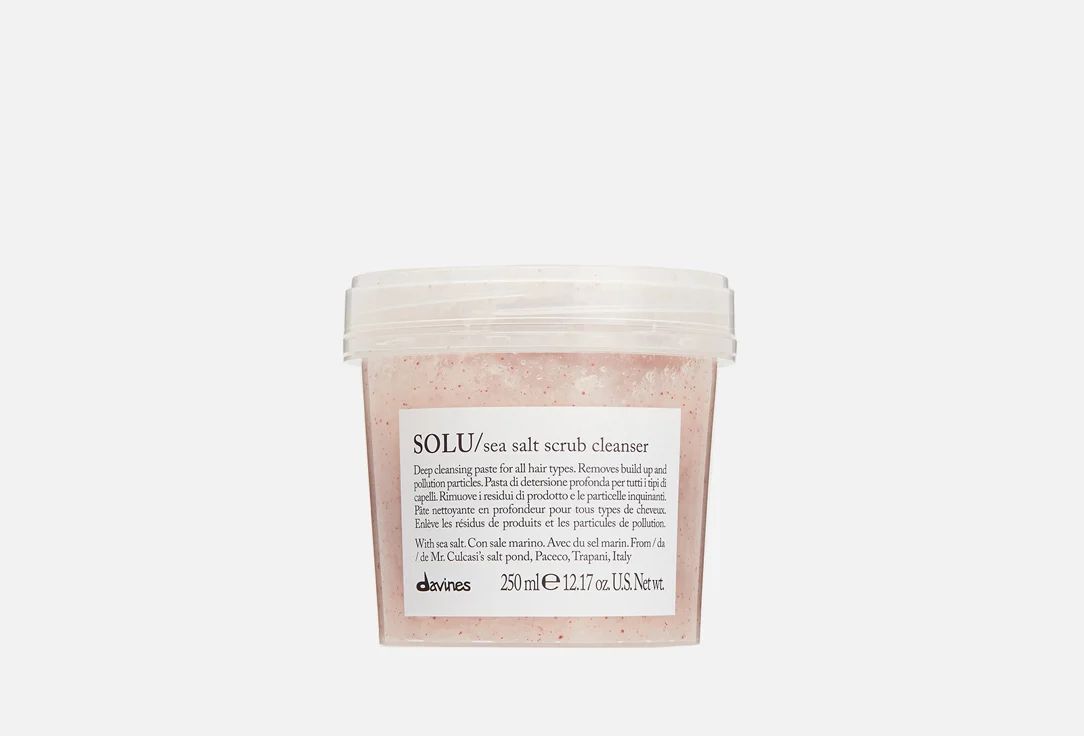 Clear скраб для головы. Davines Solu Sea Salt Scrub Cleanser 250 ml. Davines Solu Sea Salt Scrub Cleanser. Cleansing Salt. Cleansing Salt Cream.