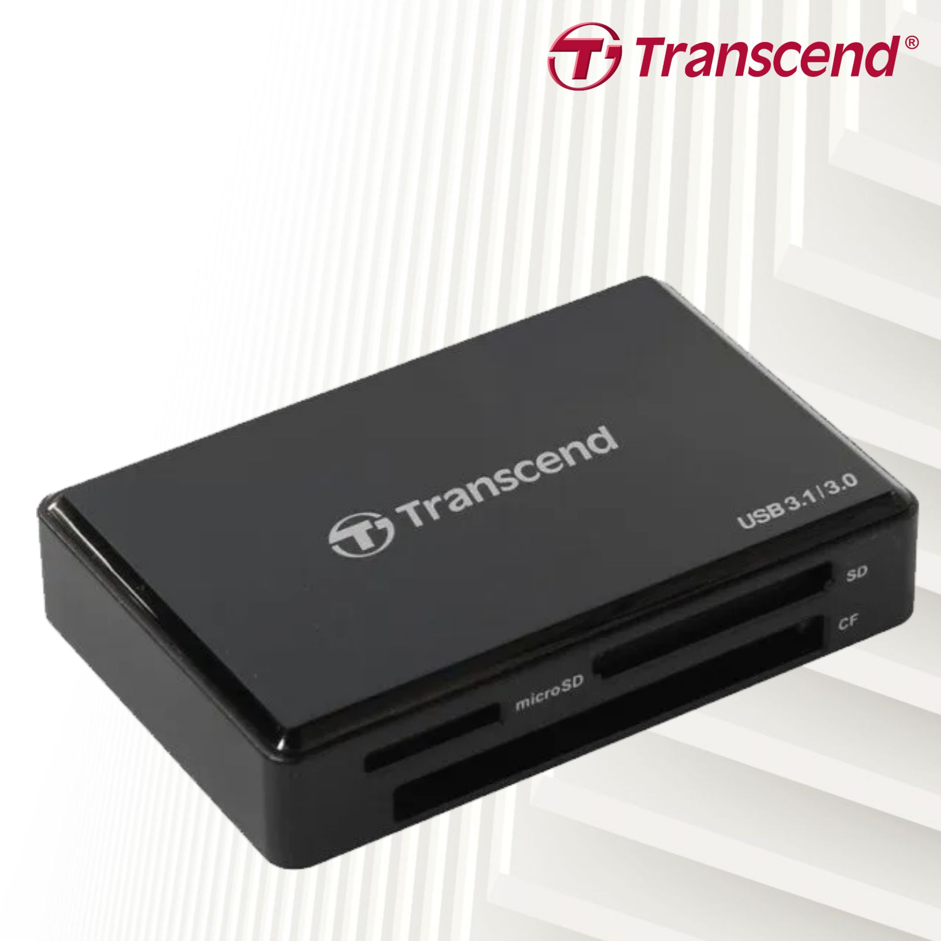 Картридер Transcend TS-RDC8K2 для карт памяти SD/microSD/CF/MSXC, чёрный (TS-RDC8K2)