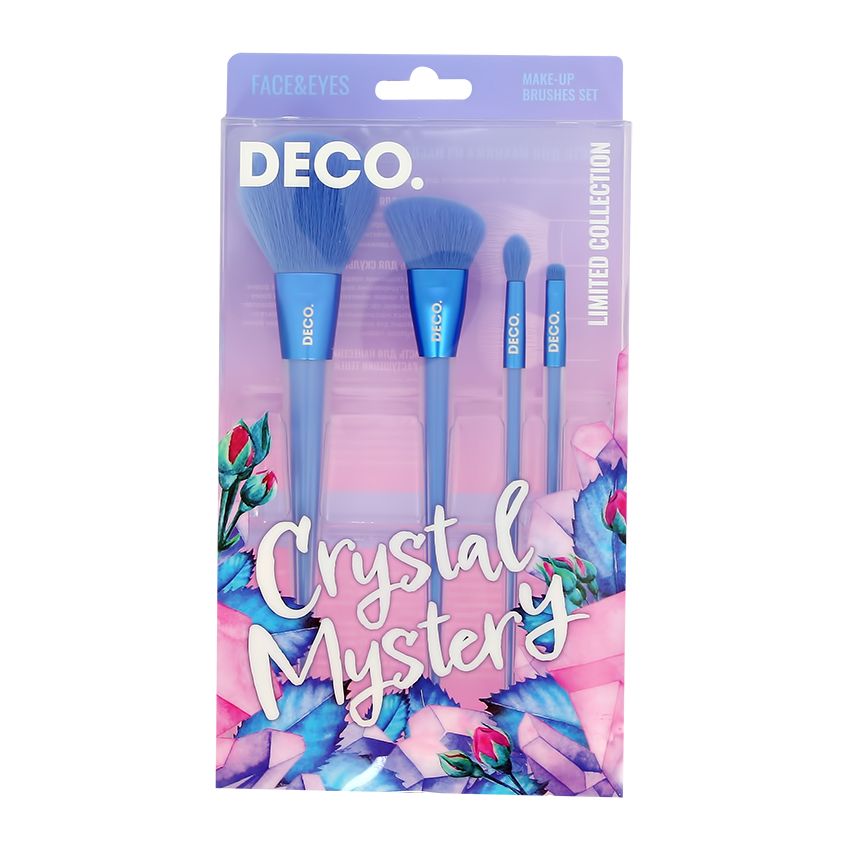 Набор кистей для макияжа лица DECO. CRYSTAL MYSTERY