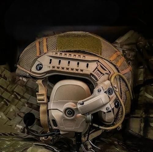 Наушники активные тактические 6TH Gen Tactical headset стрелковые/гарнитура/поворотные крепления на шлем койот