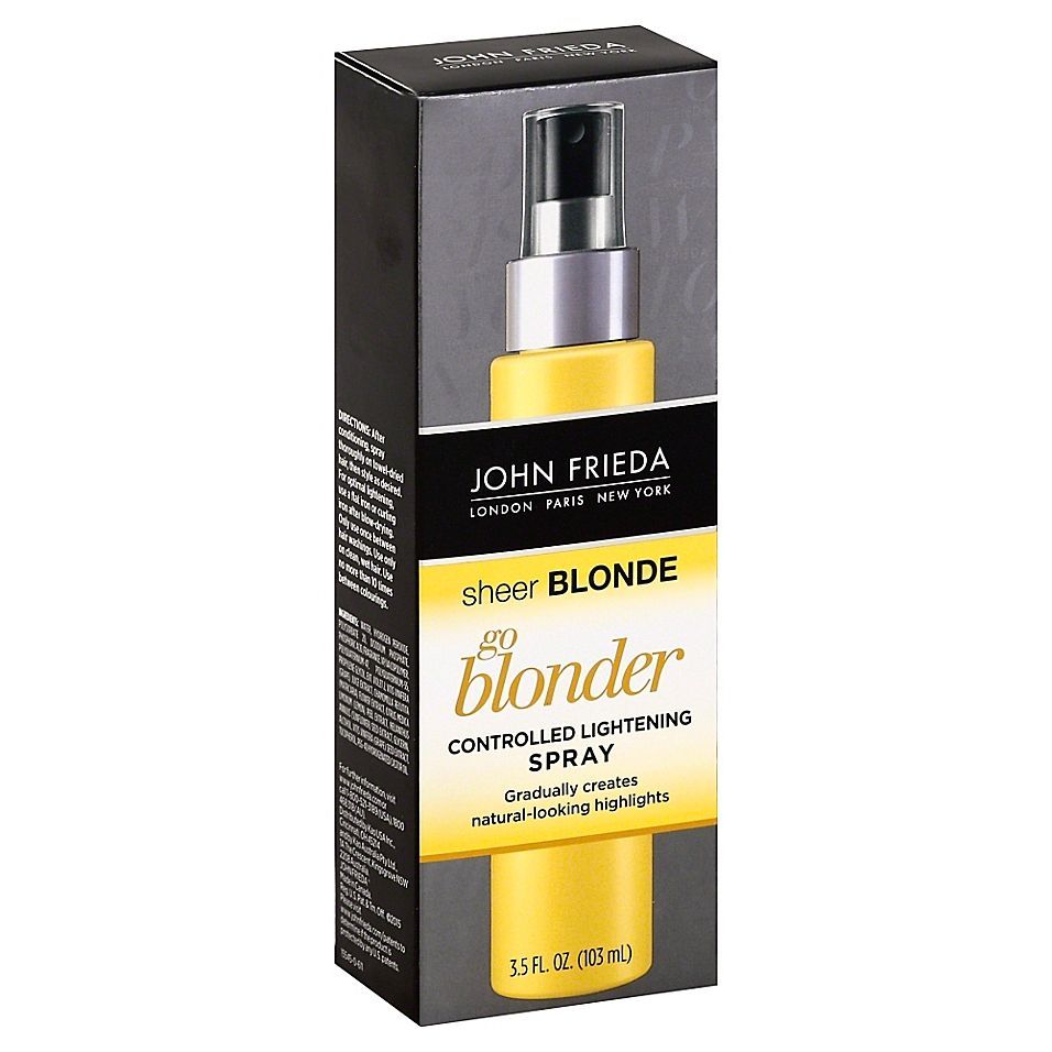 Sheer blonde go. Осветляющий спрей Sheer blonde go blonder John Frieda. John Frieda Spray. John Frieda спрей для осветления. John Frieda осветляющий спрей для волос Sheer blonde go blonder Controlled Lightening Spray 100 мл.