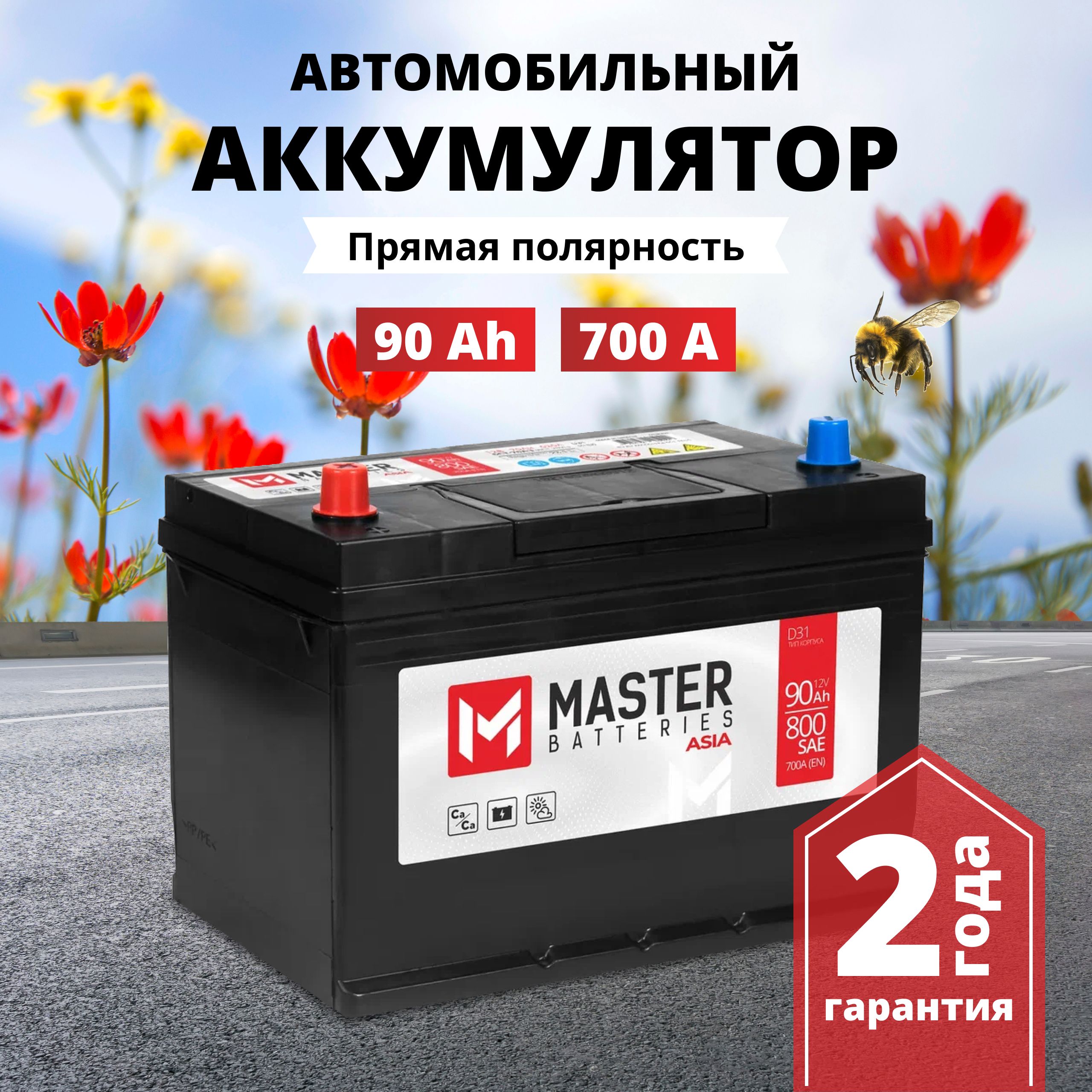 Аккумулятор автомобильный MASTER BATTERIES Мастер азия купить по выгодной  цене в интернет-магазине OZON (1508690770)