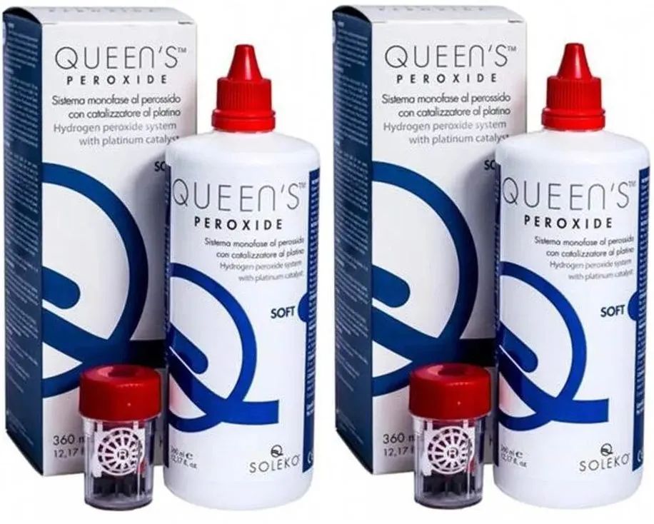 Раствор для линз пероксидный Soleko Queen's Peroxide, 360 мл - 2 шт.