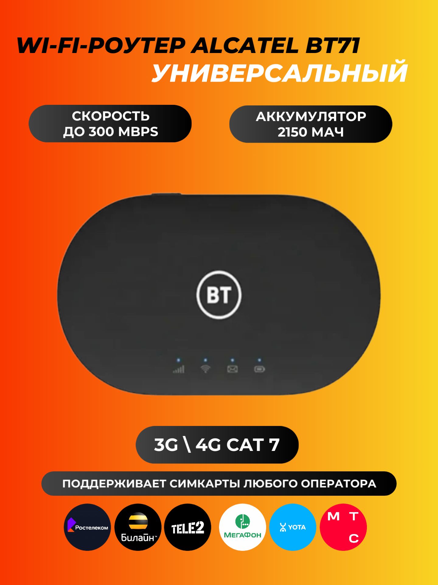 Роутер Alcatel BT71, черный купить по низкой цене с доставкой в  интернет-магазине OZON (1505864922)