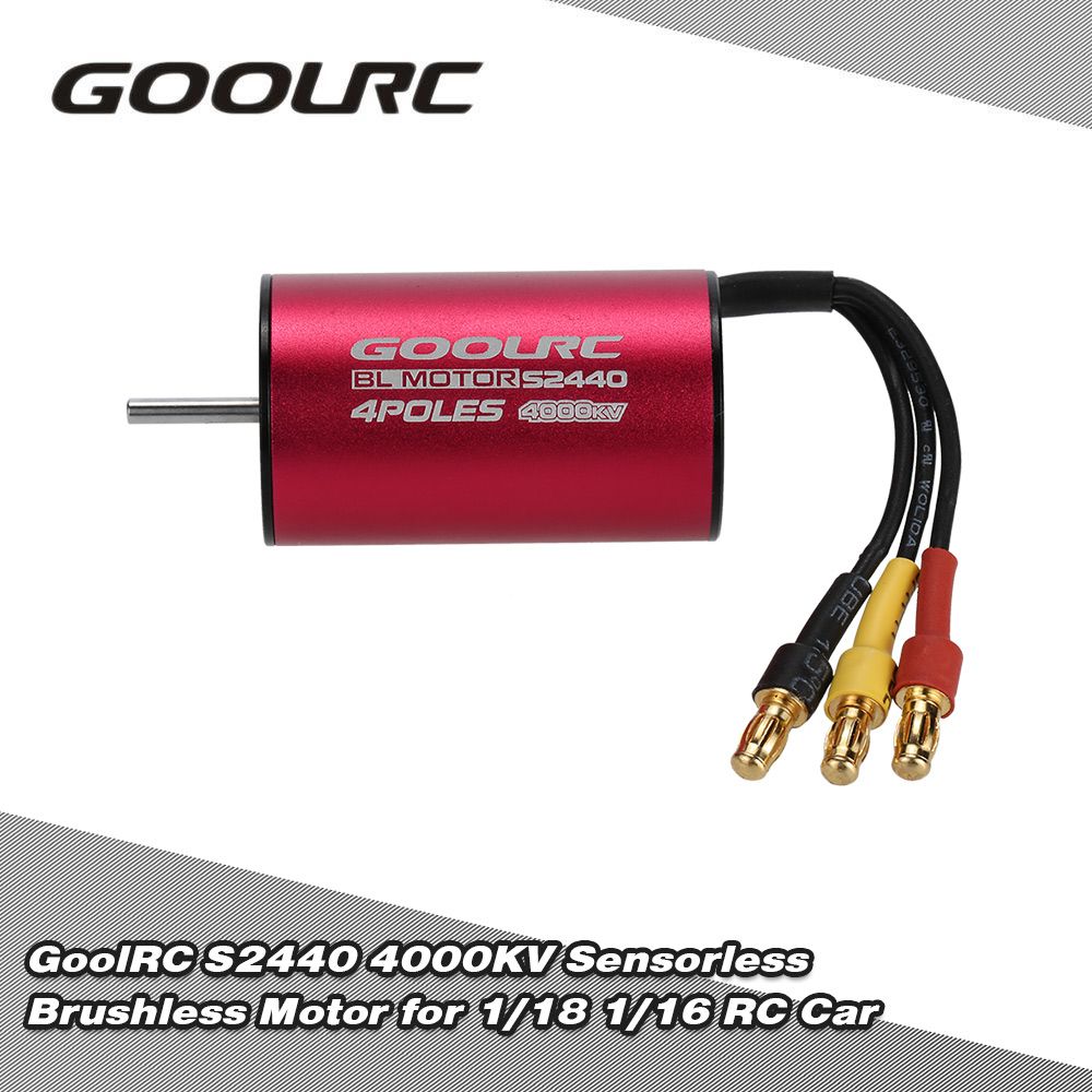 GoolRC S2440 4000KV Бессенсорный бесщеточный двигатель для 1/18 1/16 RC