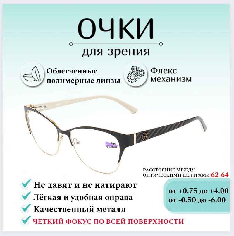 Готовые очки для зрения с диоптриями +2.50 FABIA MONTI , корригирующие для чтения