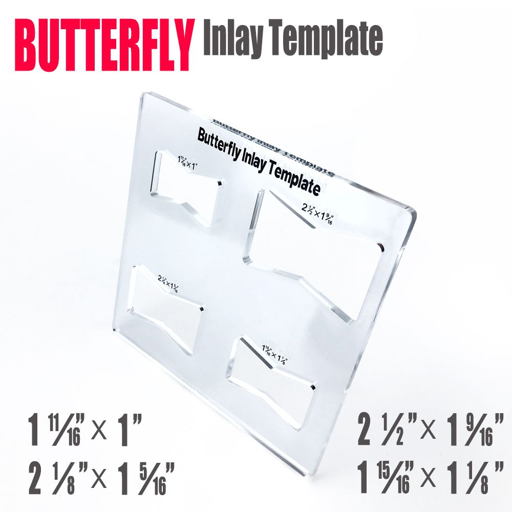 НаборшаблоновдлявкладкиButterflyKeyInlay-идеальныйинструментдлястолярныхрабоОднапластина,четыреотверстият