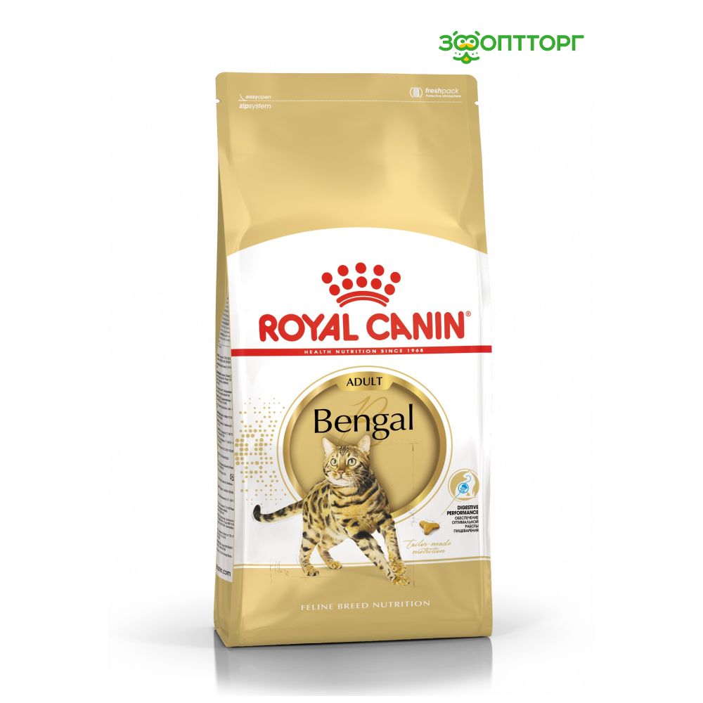 Сухой корм Royal Canin Bengal Adult для взрослых кошек бенгальской породы, с курицей, 2 кг