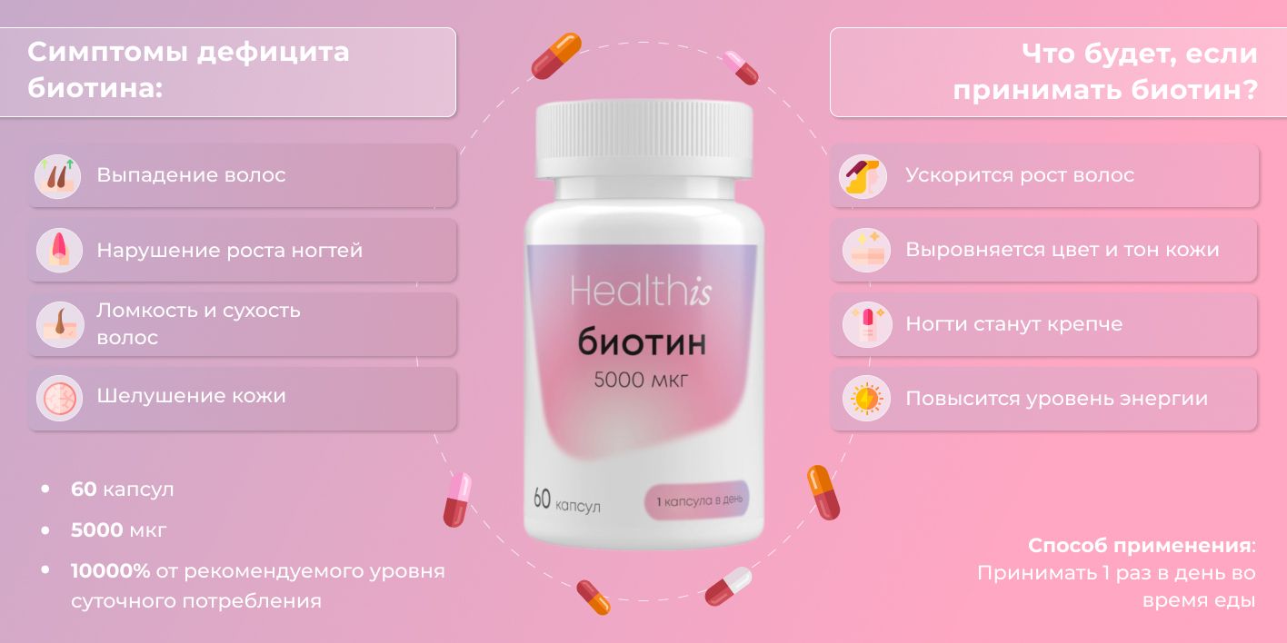 Биотин 5000 витамины для волос, кожи и ногтей, Biotin 5000(图1)