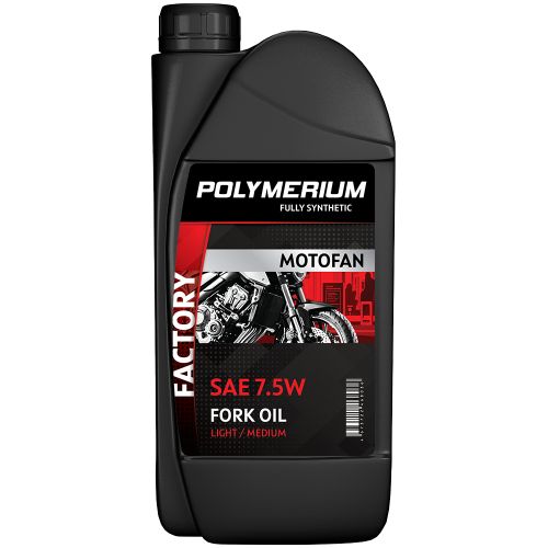 Масло гидравлическое Polymerium MOTOFAN FORK OIL FACTORY LIGHT/MEDIUM 7.5W 1л