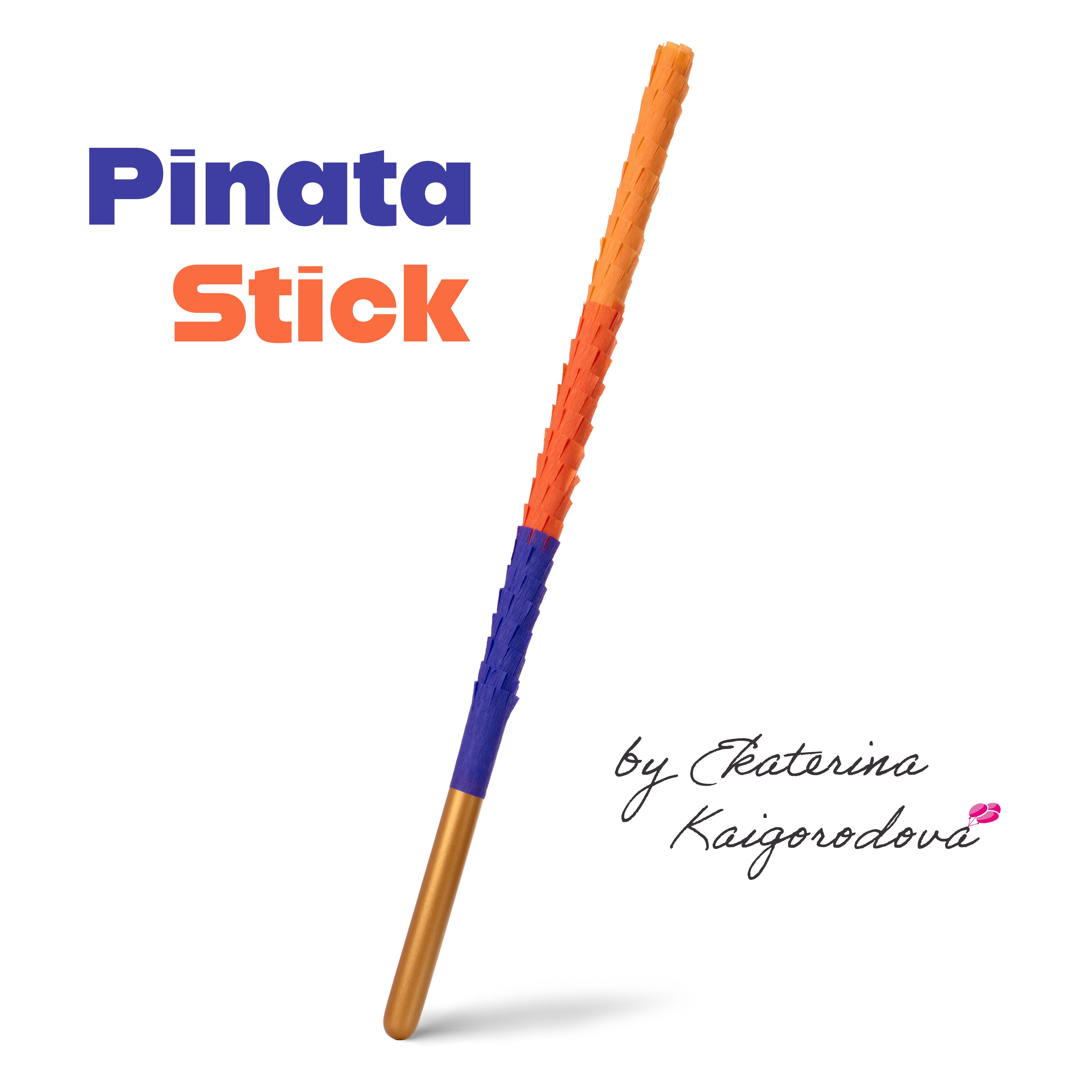 Бита для пиньяты, 60 см / Pinata stick by Ekaterina Kaigorodova / Палка для пиньяты от Екатерины Кайгородовой