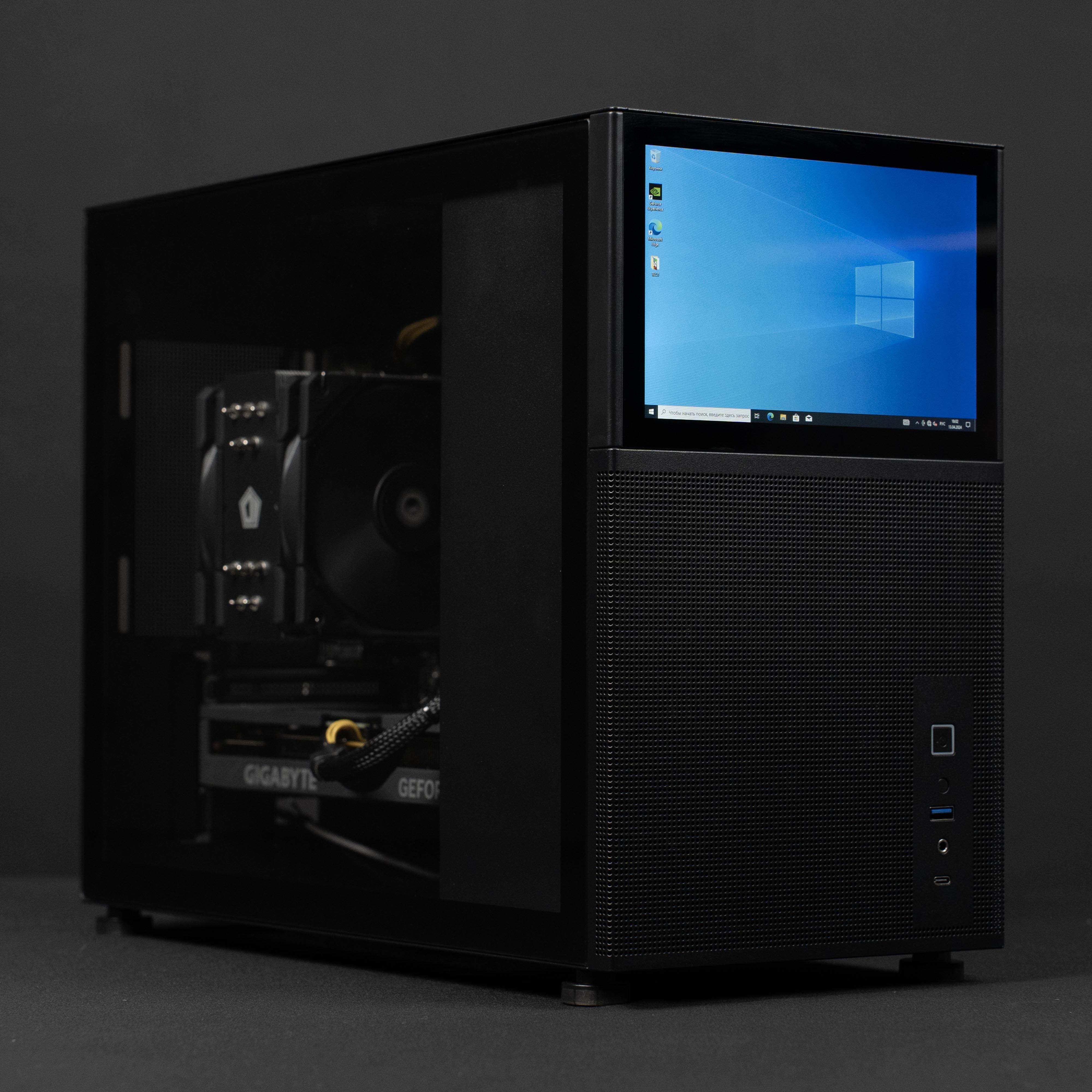 KING KOMP Системный блок AMD Ryzen 5 5600X, RTX 4060 Ti, DDR4 16GB, SSD 256GB, SSD 1000GB (AMD Ryzen 5 5600X, RAM 16 ГБ, SSD 1256 ГБ, NVIDIA GeForce RTX 4060 Ti (8 Гб), Windows 10 Pro), черный