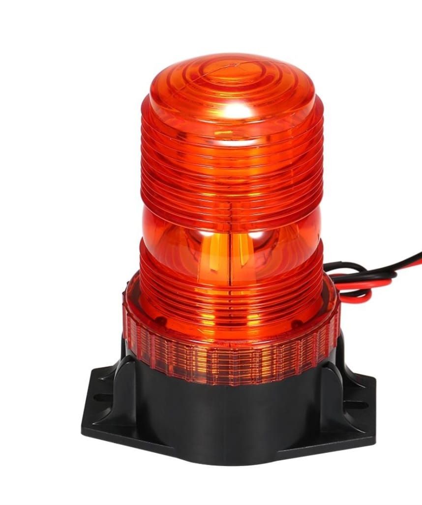 Маяк проблесковый светодиодный оранжевый DC 12-24V LED-818