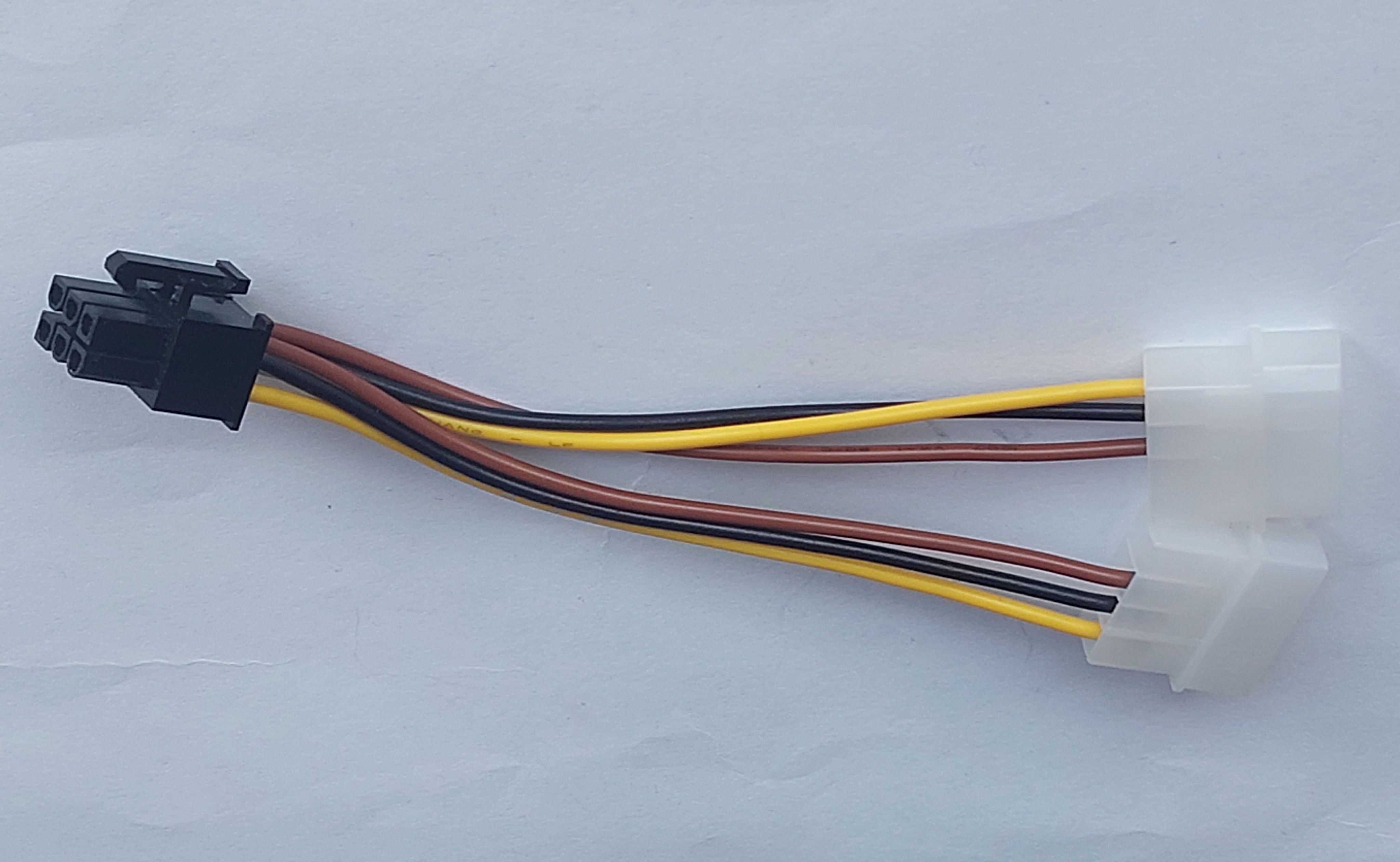 Переходник 2х Molex (молекс) на PCI-E 6pin (6 пин)