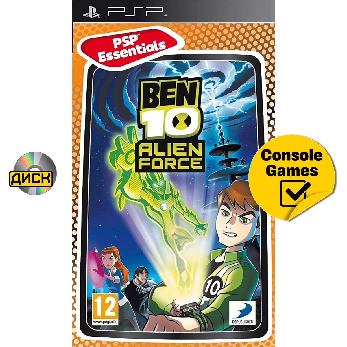 Игра PSP Ben 10: Alien Force (английская версия) (PlayStation Portable (PSP), Английская версия)