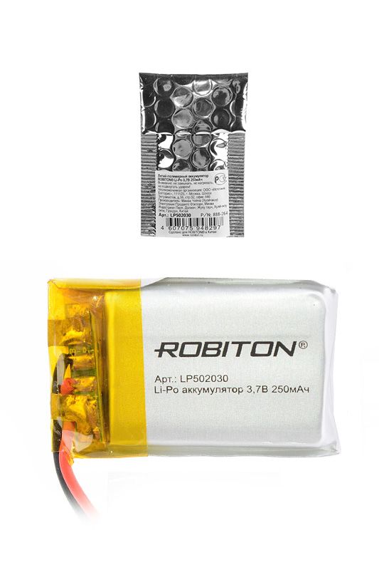 Lp батарейка. Аккумулятор lp603030. Аккумулятор Robiton lp603030. Аккумулятор 3.7v Robiton. Аккумулятор Robiton lp502540