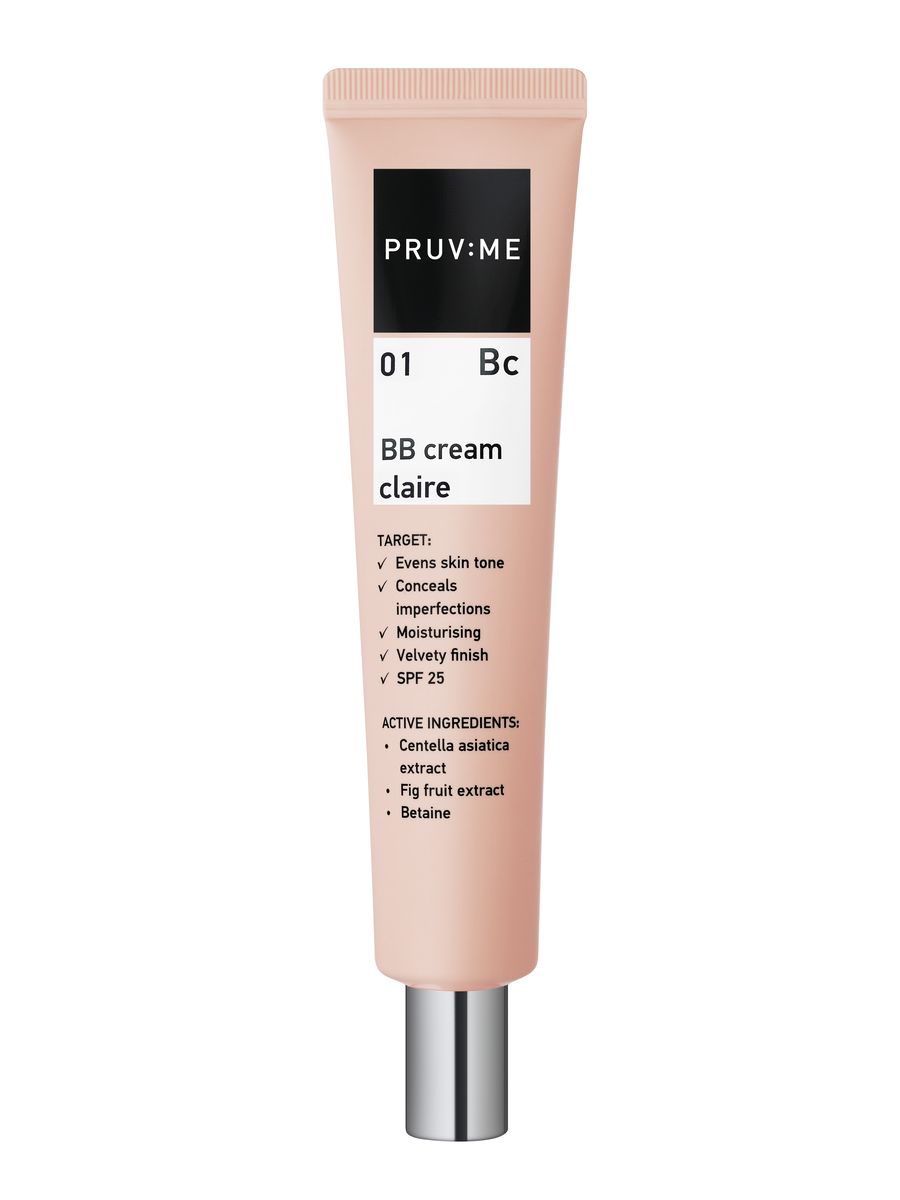 PRUV:ME Bc 01 ВВ Cream Claire ВВ Крем для лица SPF 25, 45 мл, 01 cветлый