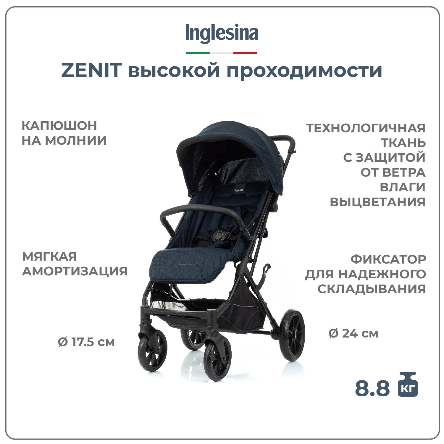 Прогулочная коляска Inglesina Zenit Navy